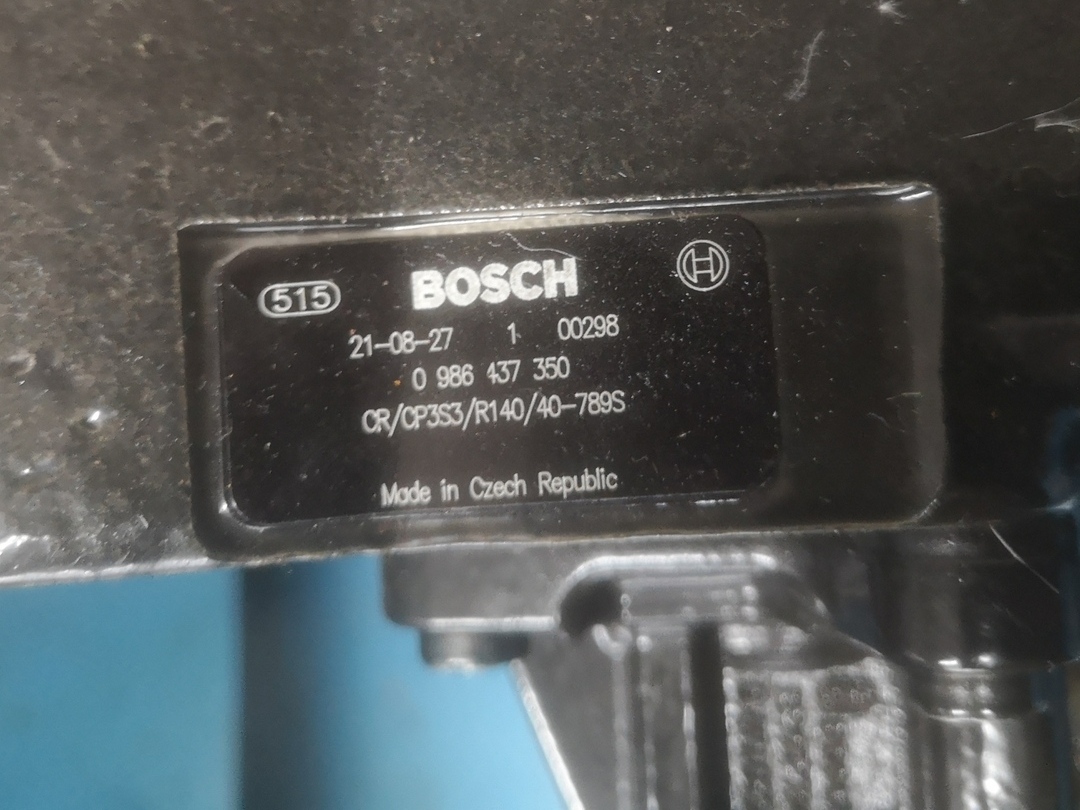 etykietka pompy wtrysku CR - numer Bosch